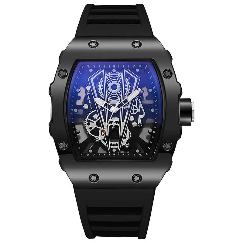1/2PCS Luxury Large Dial Men Quartz Watches Silicone Band Men's Sports Watch Casual Wristwatch Reloj Hombre（Without Box）