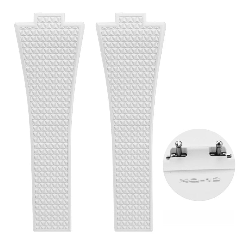 12mm Watch Strap Fit For Tissot PRX 35mm 40mm Dial FKM Rubber Quick Release Spring Bars Cut To Size Watch Bands