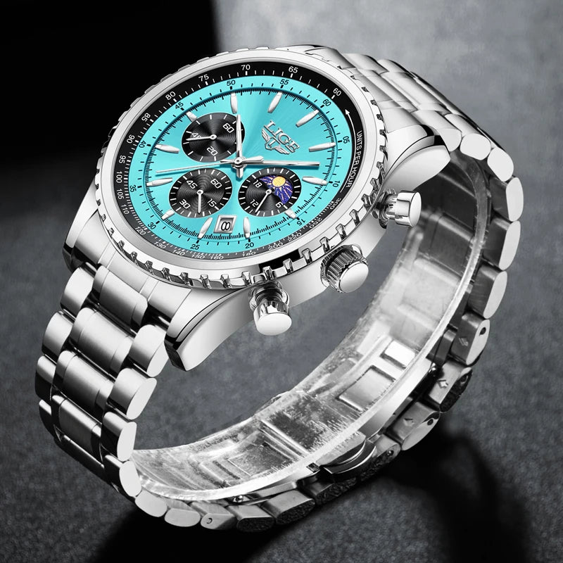 2025 LIGE Top Brand Luxury New Men Watch Quartz Man Watches Waterproof Luminous Watch for Men Date Chronograph Sport Wristwatch