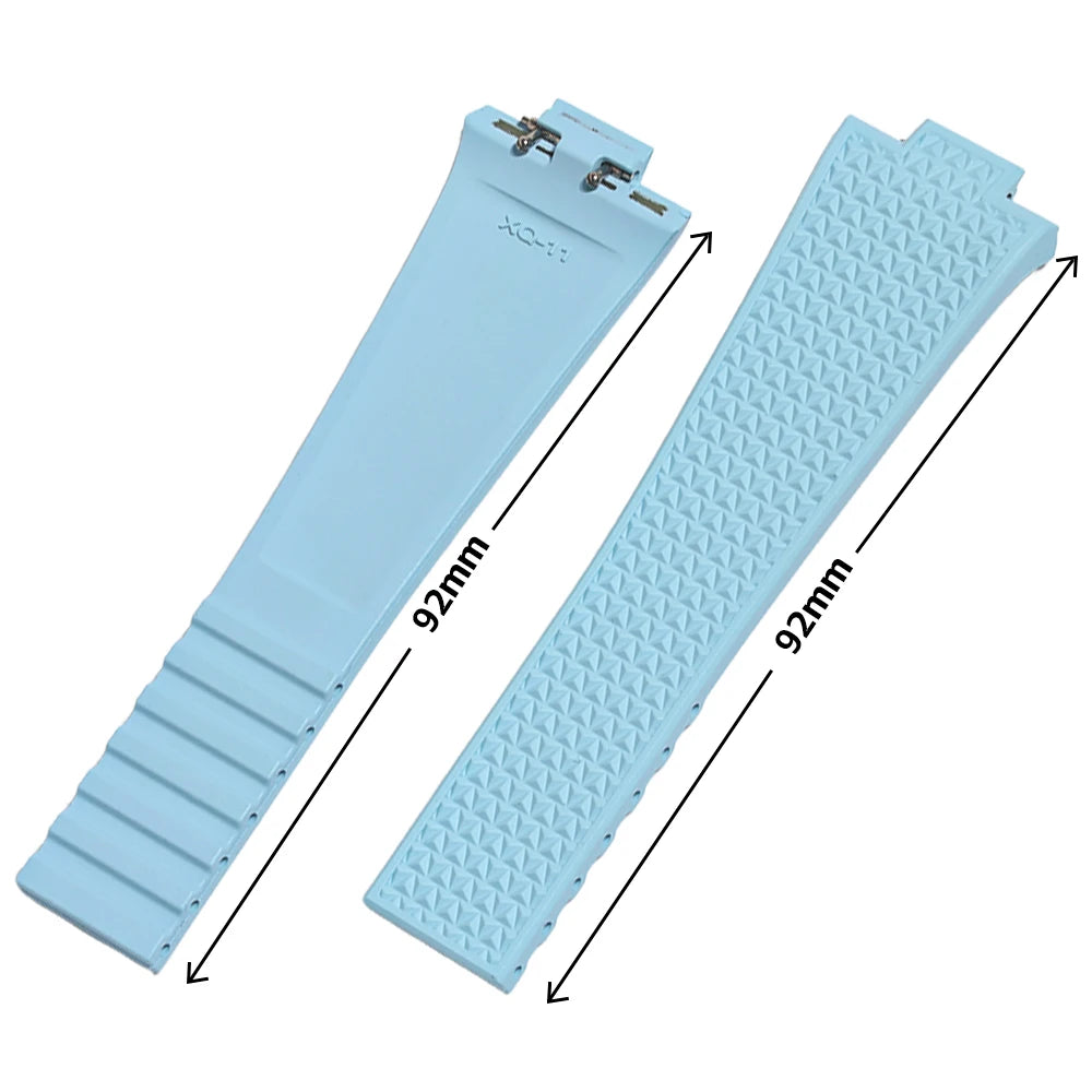 12mm Watch Strap Fit For Tissot PRX 35mm 40mm Dial FKM Rubber Quick Release Spring Bars Cut To Size Watch Bands