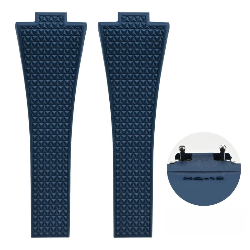 12mm Watch Strap Fit For Tissot PRX 35mm 40mm Dial FKM Rubber Quick Release Spring Bars Cut To Size Watch Bands