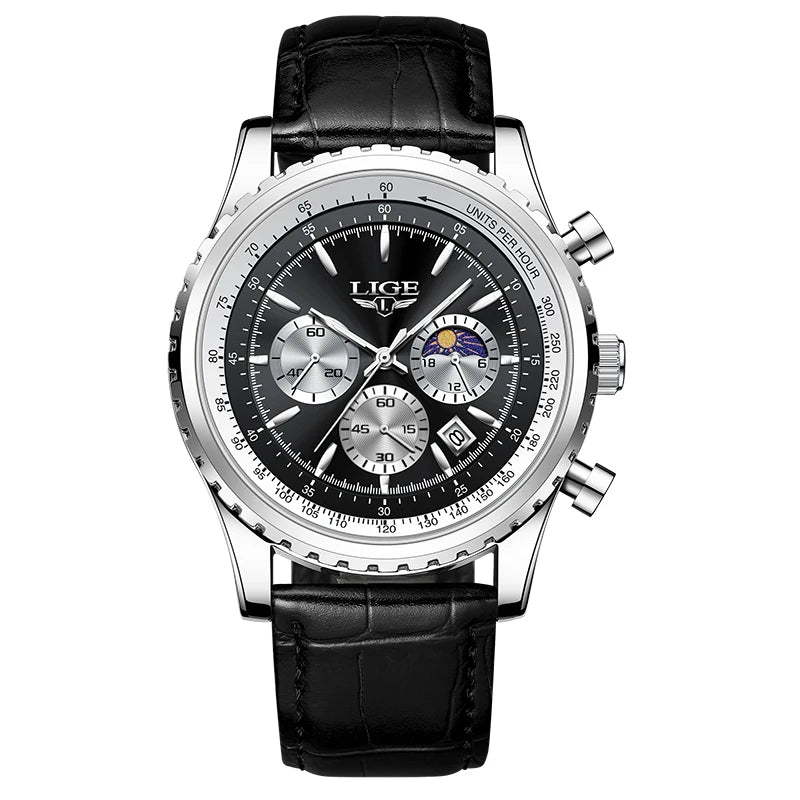 2025 LIGE Top Brand Luxury New Men Watch Quartz Man Watches Waterproof Luminous Watch for Men Date Chronograph Sport Wristwatch
