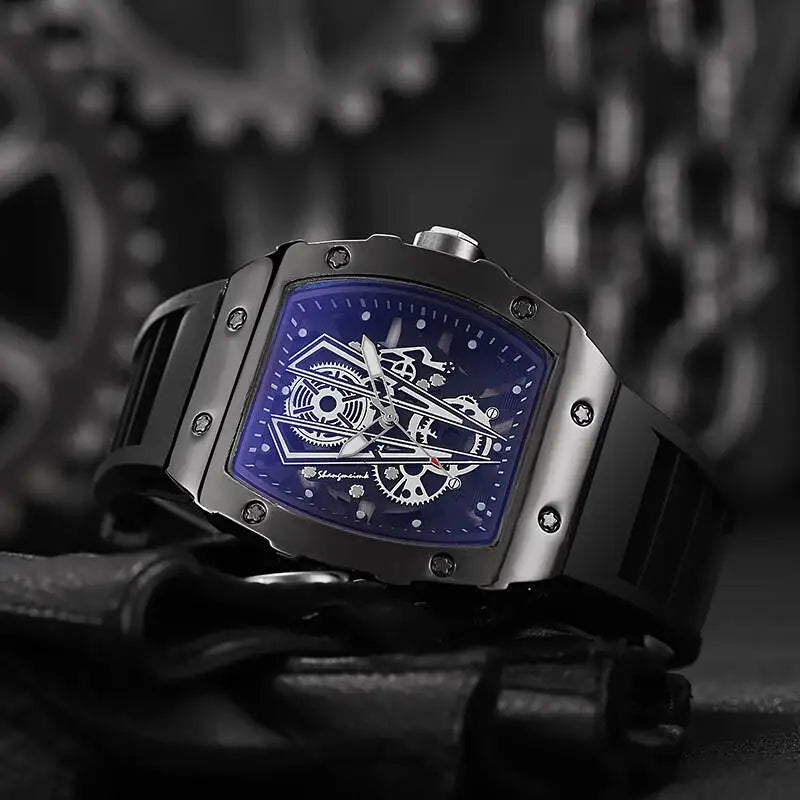 1/2PCS Luxury Large Dial Men Quartz Watches Silicone Band Men's Sports Watch Casual Wristwatch Reloj Hombre（Without Box）