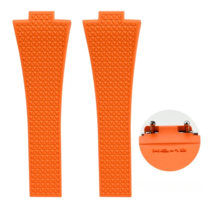 12mm Watch Strap Fit For Tissot PRX 35mm 40mm Dial FKM Rubber Quick Release Spring Bars Cut To Size Watch Bands