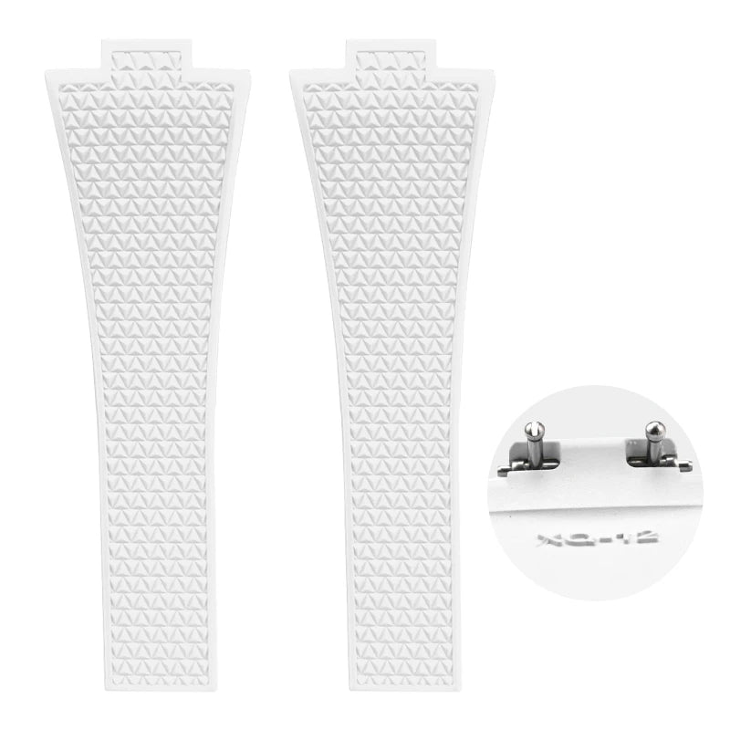 11mm 12mm FKM Convex Strap for Tissot PRX Series Super Player 35mm 40mm Fluoro Rubber Quick Release Butterfly Buckle Watch Band