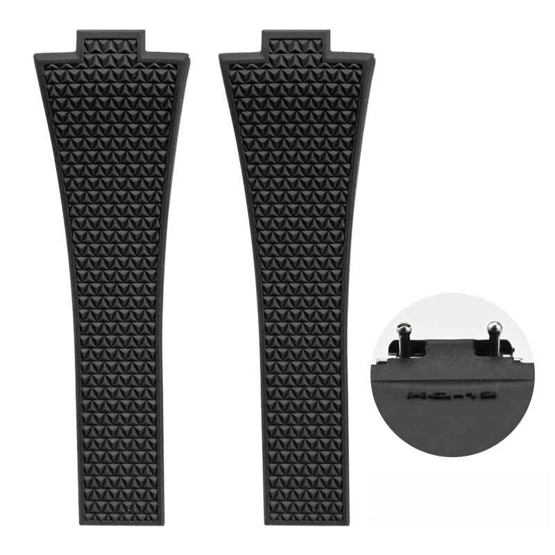 12mm Watch Strap Fit For Tissot PRX 35mm 40mm Dial FKM Rubber Quick Release Spring Bars Cut To Size Watch Bands